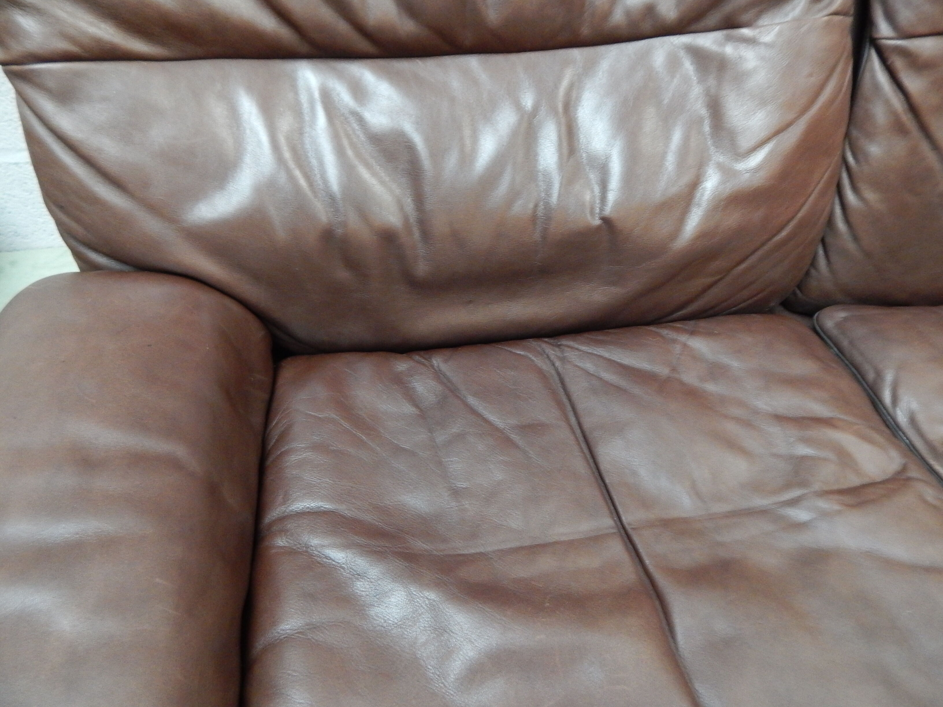 Leather sofa 2 places DS66 De Sede years 70/80