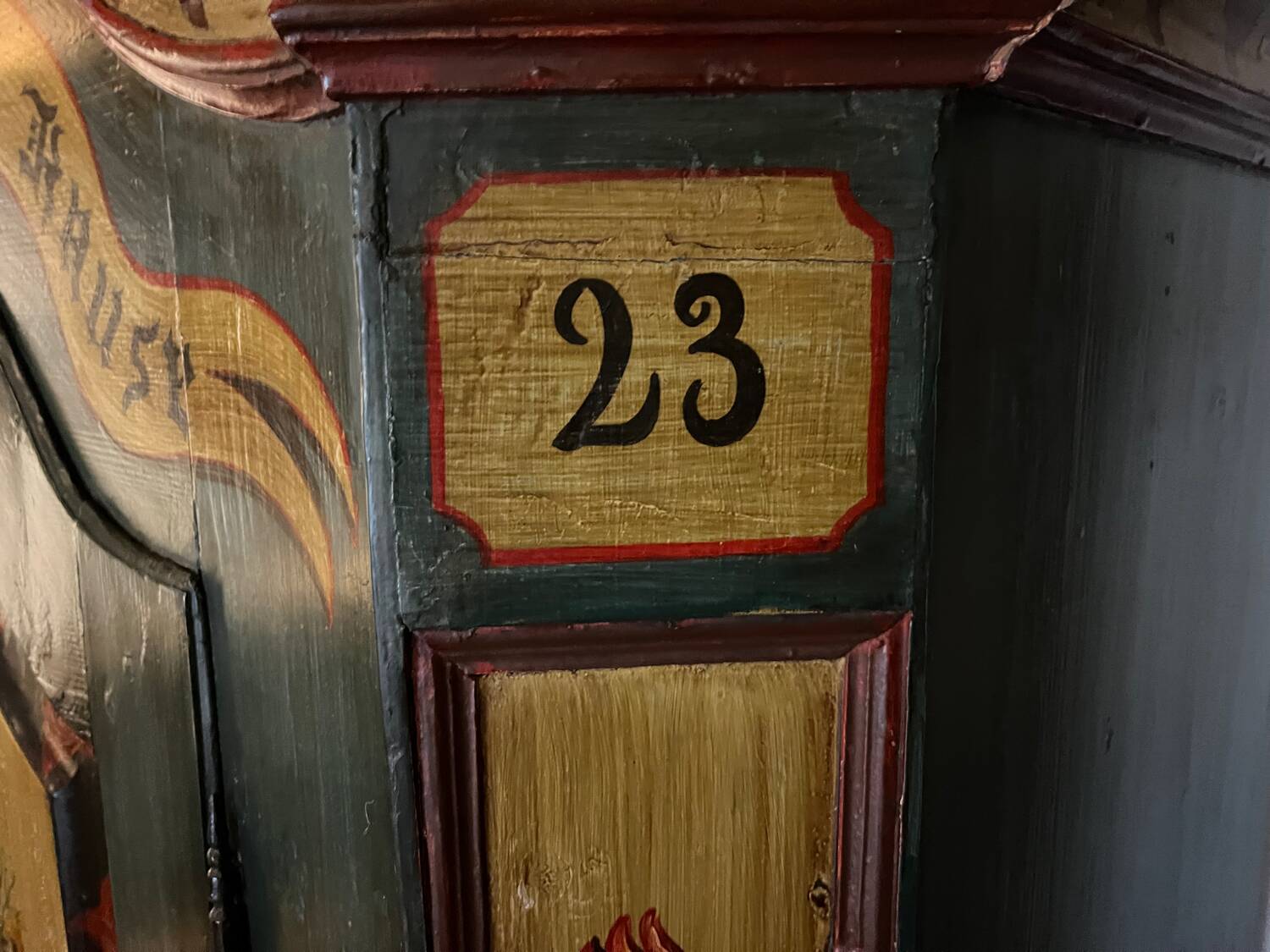 19th century Fribourg painted wardrobe