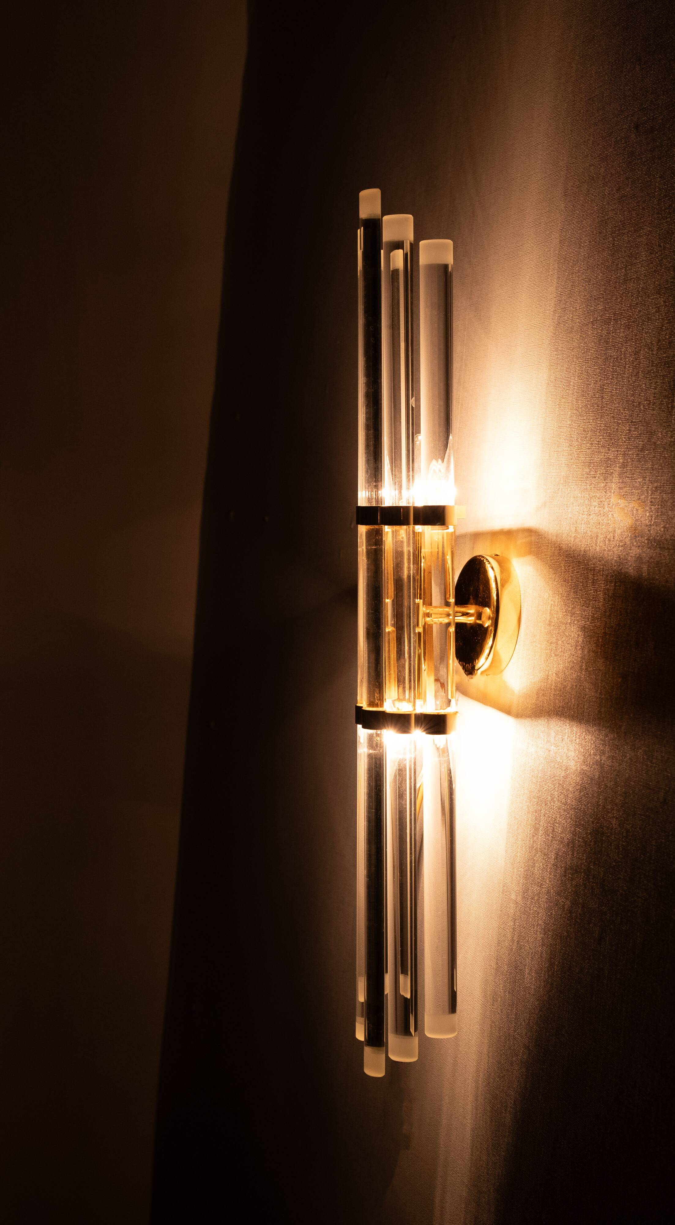 Large Cut Glass Venini Wall lamp 1970s Italy