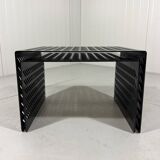 Black perforated steel nesting tables Italy 1980’s