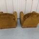Pair of armchairs club velvet old yellow - armchair old
