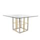 Vintage brass and glass dining table, 1970s
