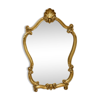 Mirror frame gold arabesque shell volute vintage baroque style 76 x 48 cm