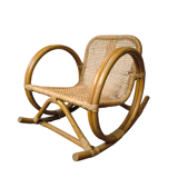Child's rocking chair in rattan