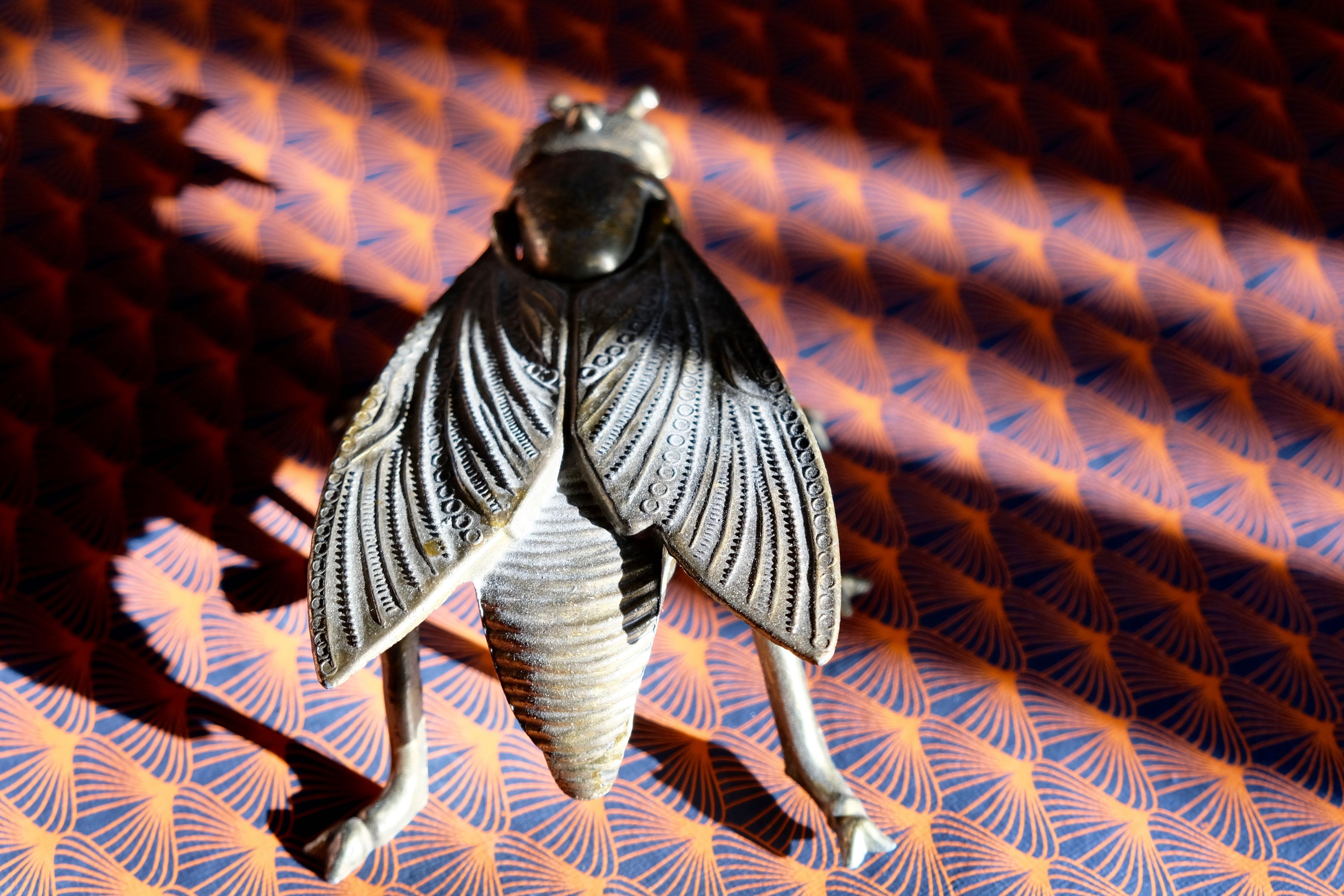 Vintage brass fly ashtray 1970