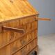 Antique walnut and walnut burl commode, poplar, Italy, 18th century.