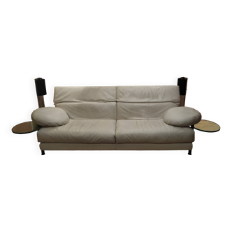 White leather sofa Paolo Piva (Designer) model ARCA for B&B