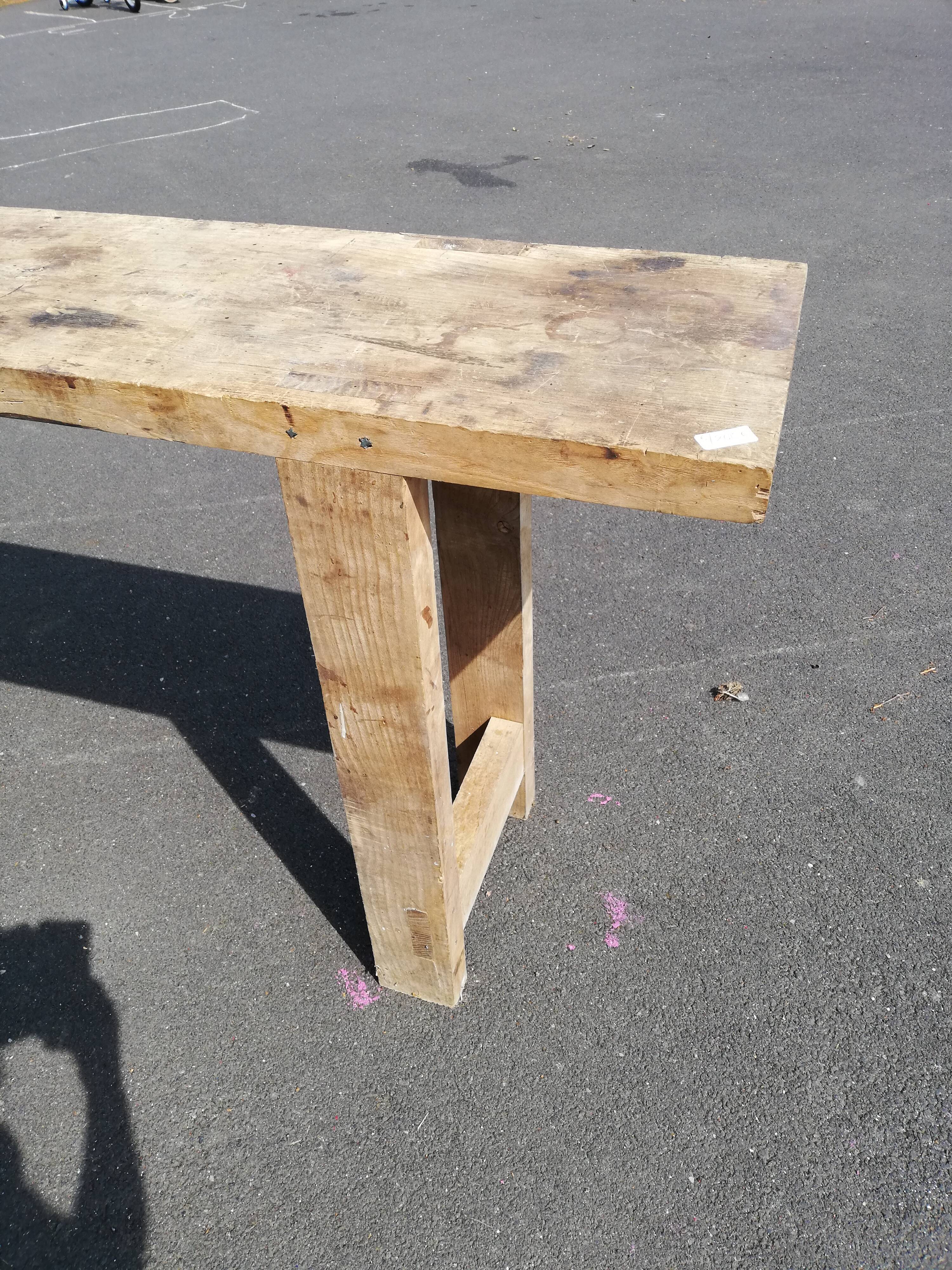 Old wooden workbench