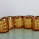 Vintage Bormioli Rocco service – carafe and 5 amber glasses