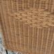Black metal and rattan bed frame