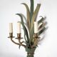 Pair of Maison Baguès wall lights with faux bamboo bronze and metal arms.