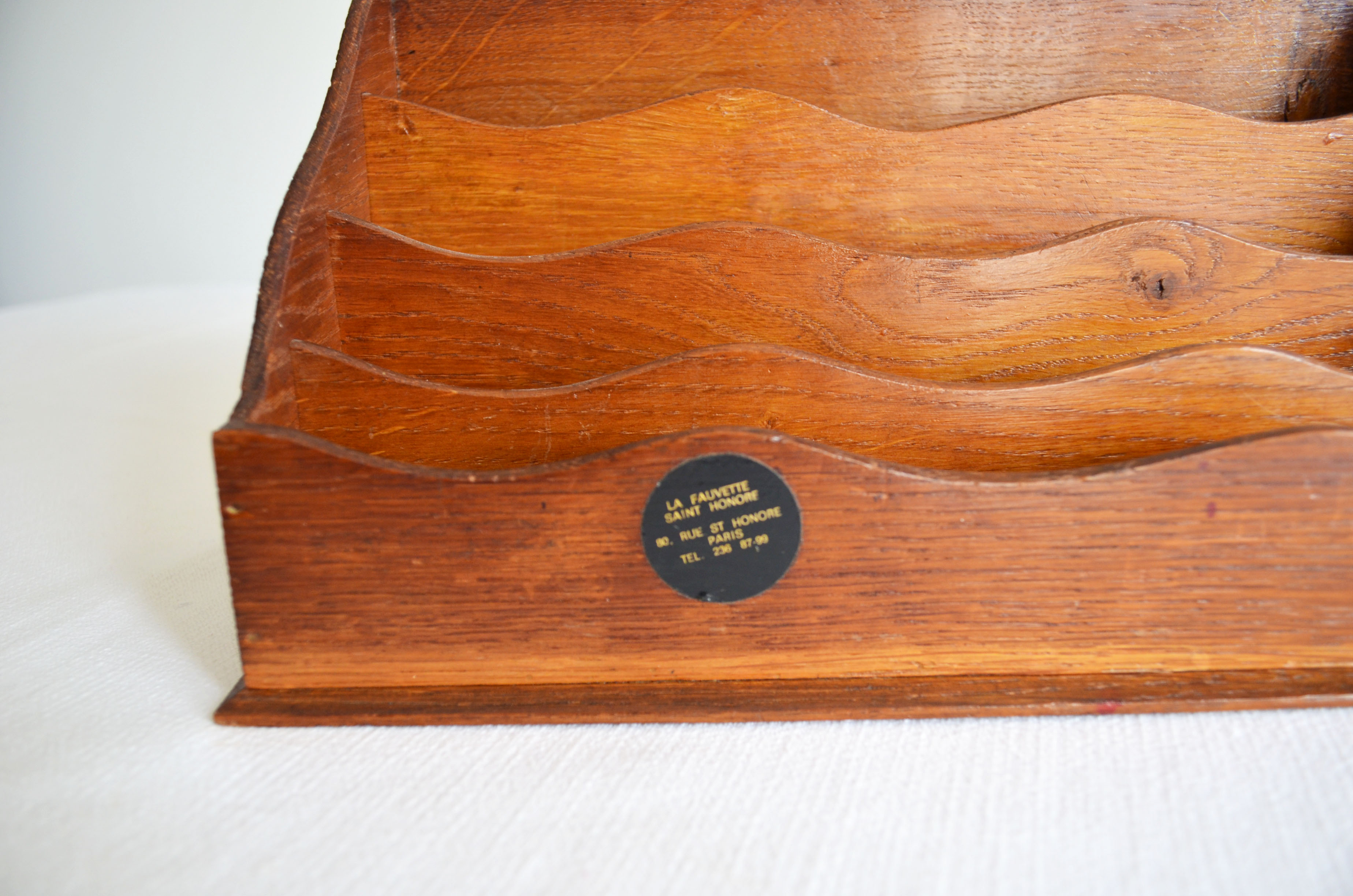 Letter holder, wooden sorter