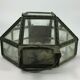 Metal and brass wall light with mirror background 1900