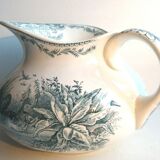 Toilet pitcher "chubby" in grey-blue, Les Canards de Sarreguemines