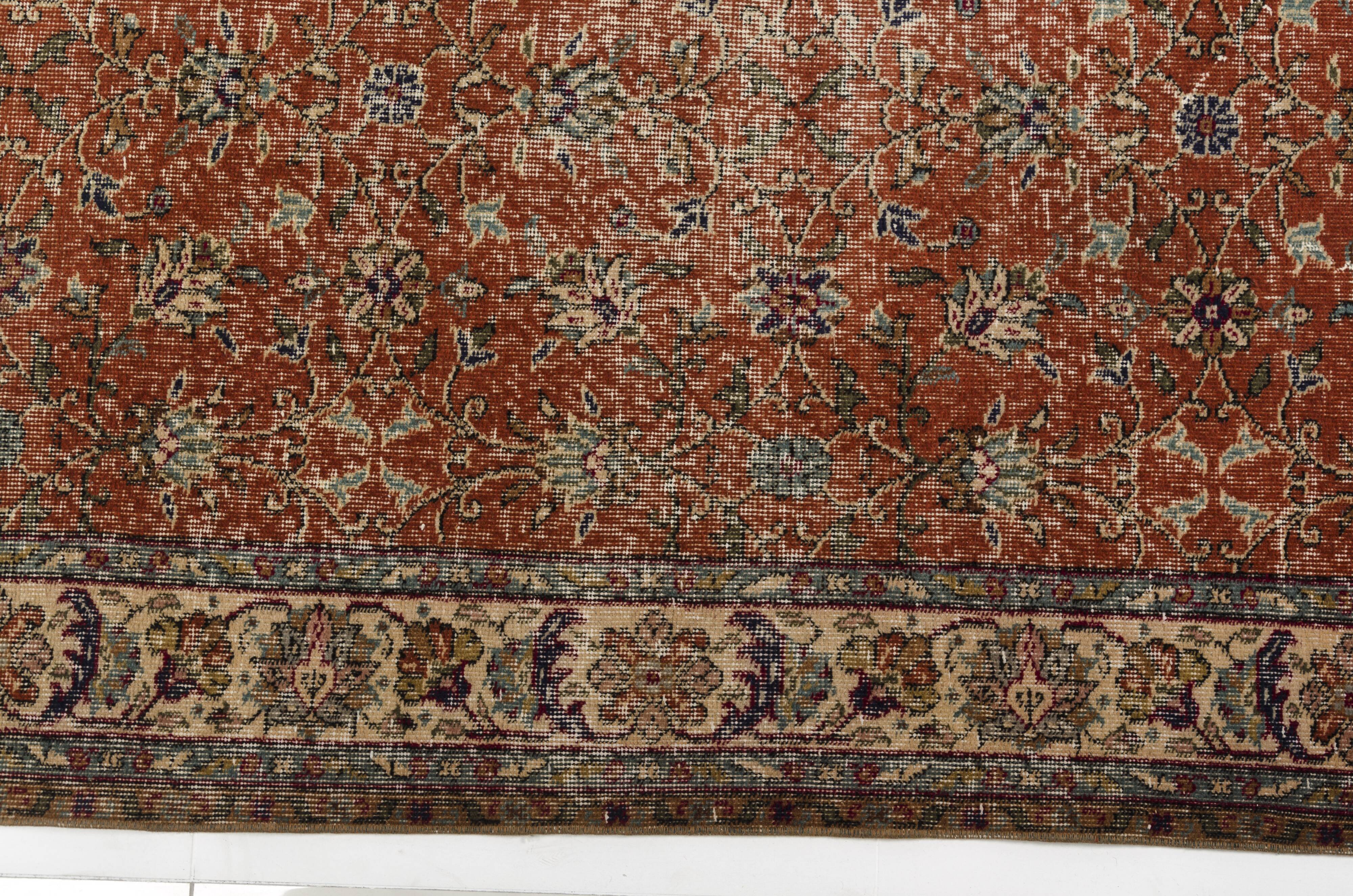 Vintage Anatolian Floral Carpet
