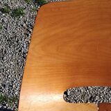 Pair of tonneau chairs by Pierre Guariche plywood base tubes 1954