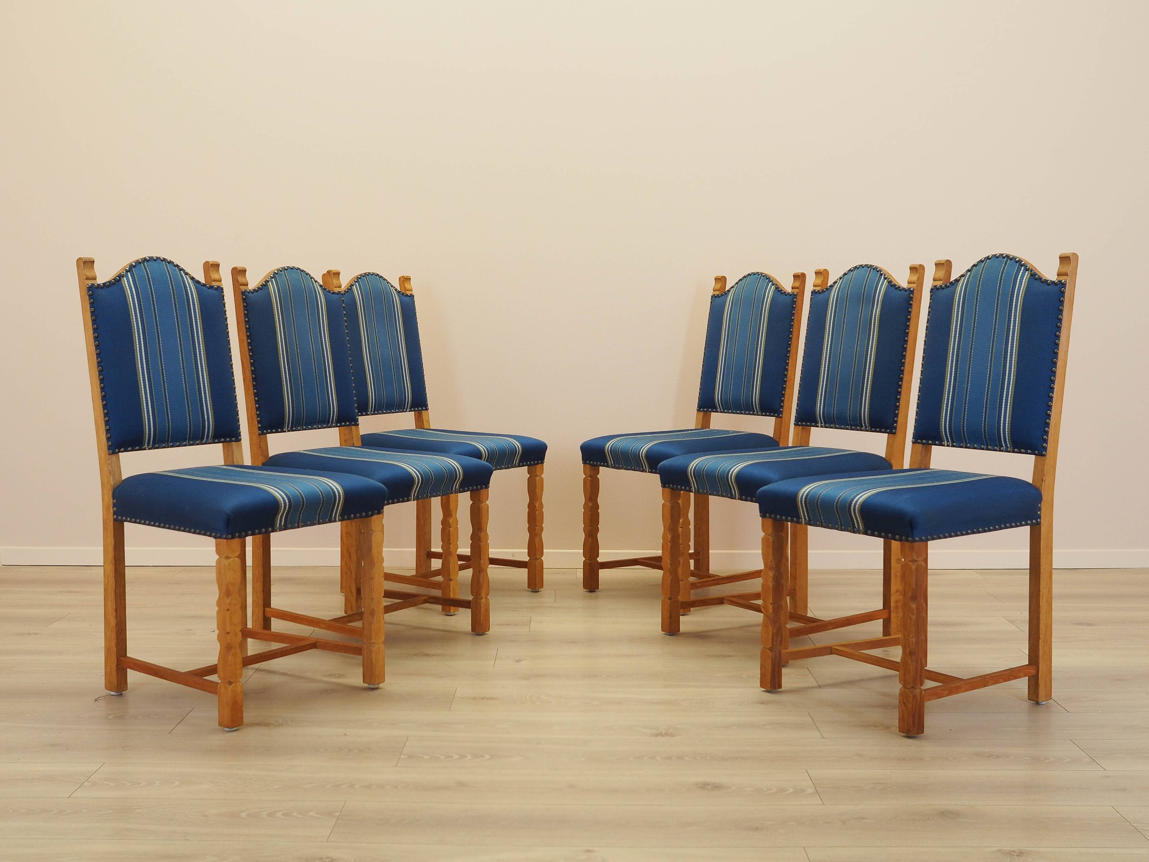 Set of six oak chairs, Danish design, 1960s, designer: Henning Kjærnulf