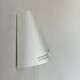 Pair of vintage wall lights, matte white metal, Netherlands, 1980s