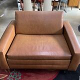 Fauteuil chauffeuse skaï 60’s