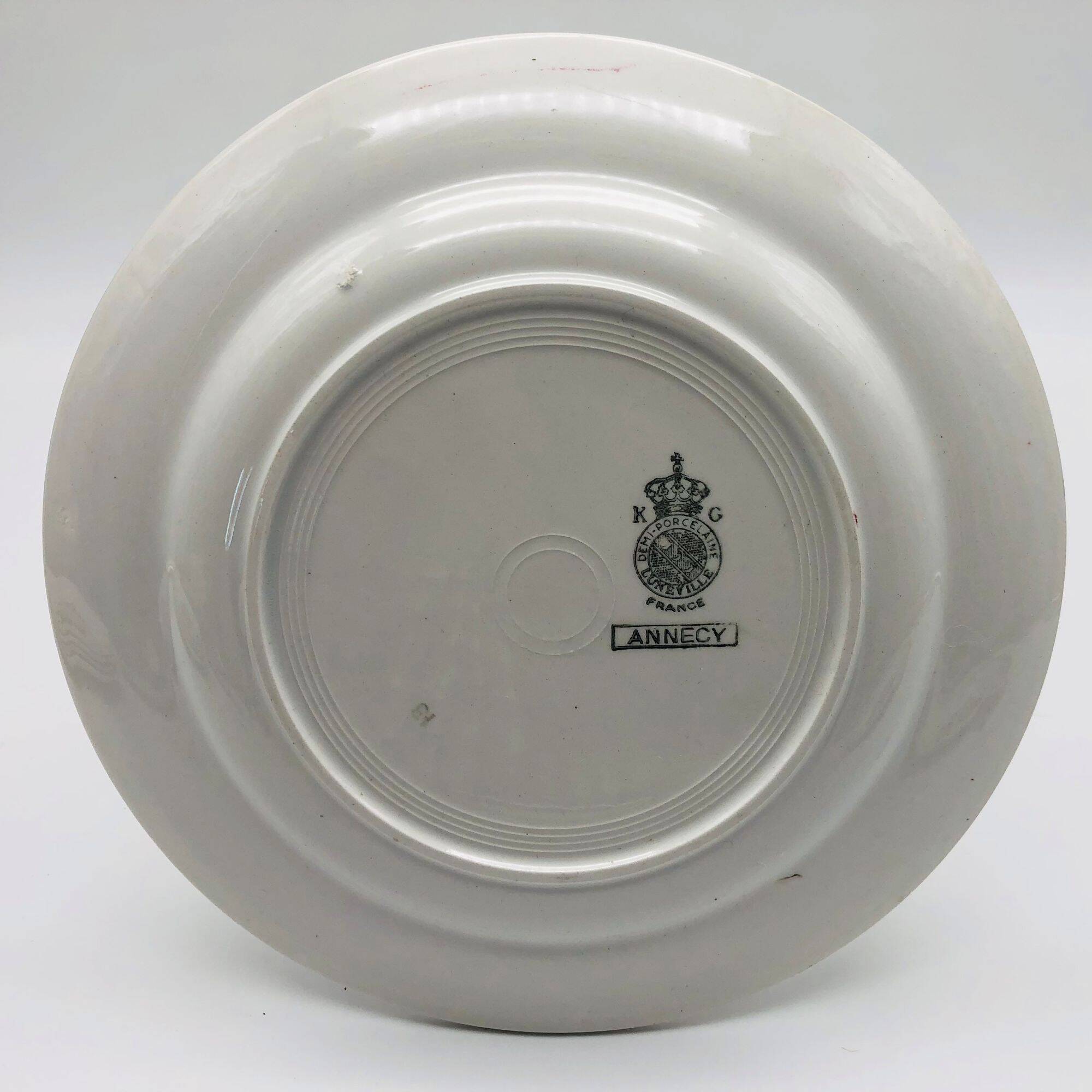 6 dessert plates KG Lunéville. Model "Annecy"