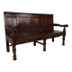 18th century Georgian oak settle bench – dated circa 1790