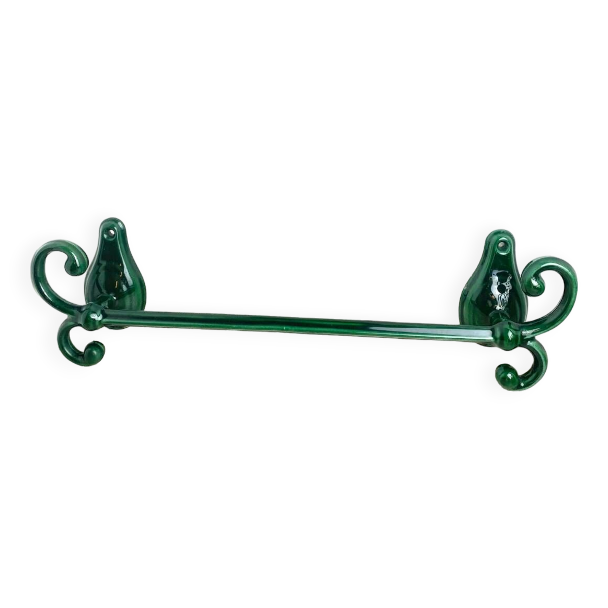 Enamelled cast iron towel holder