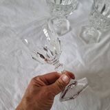 12 verres à pied vintage en cristal d´Arques