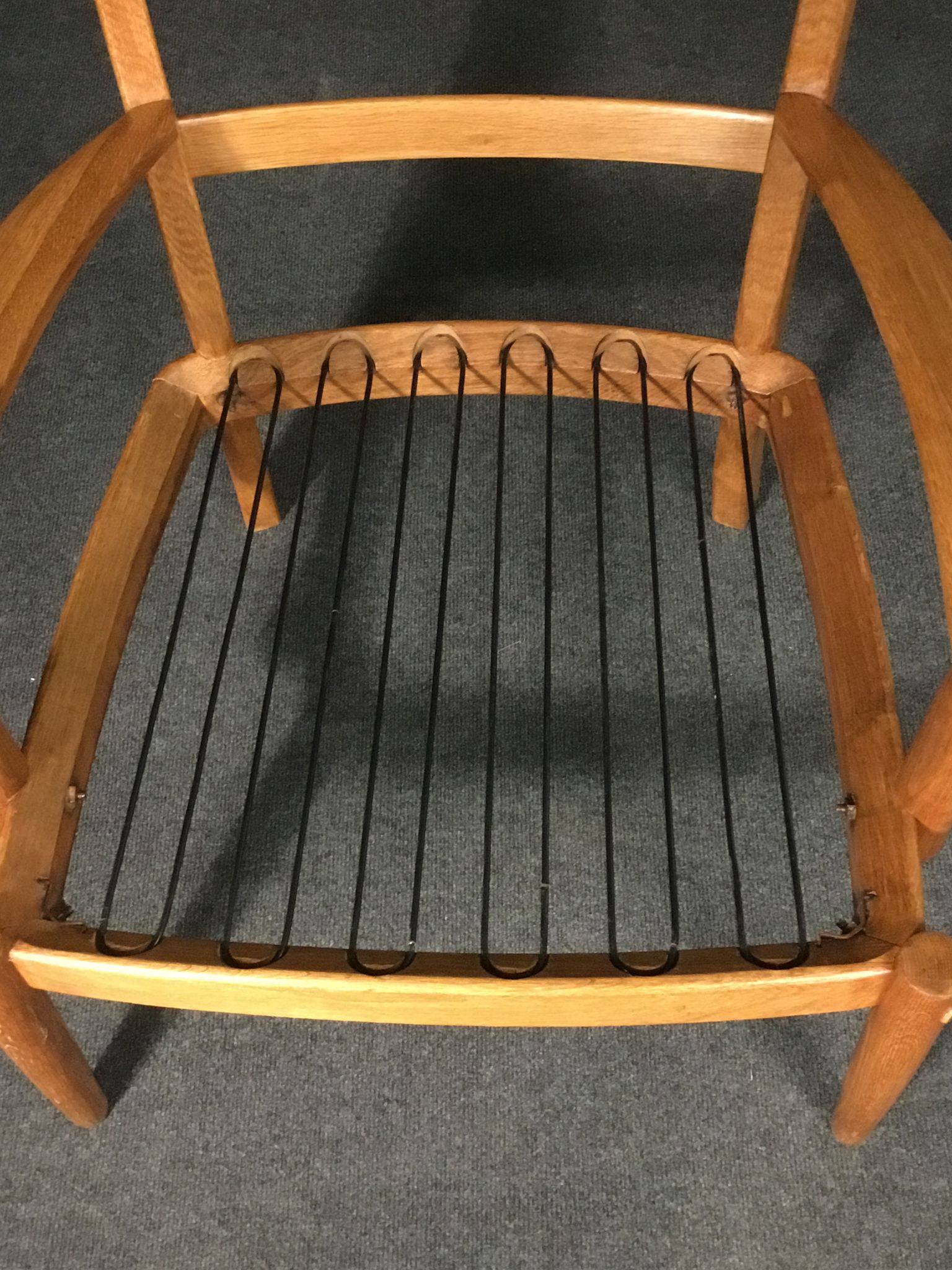 Pair of armchairs and foot rest 20th century
