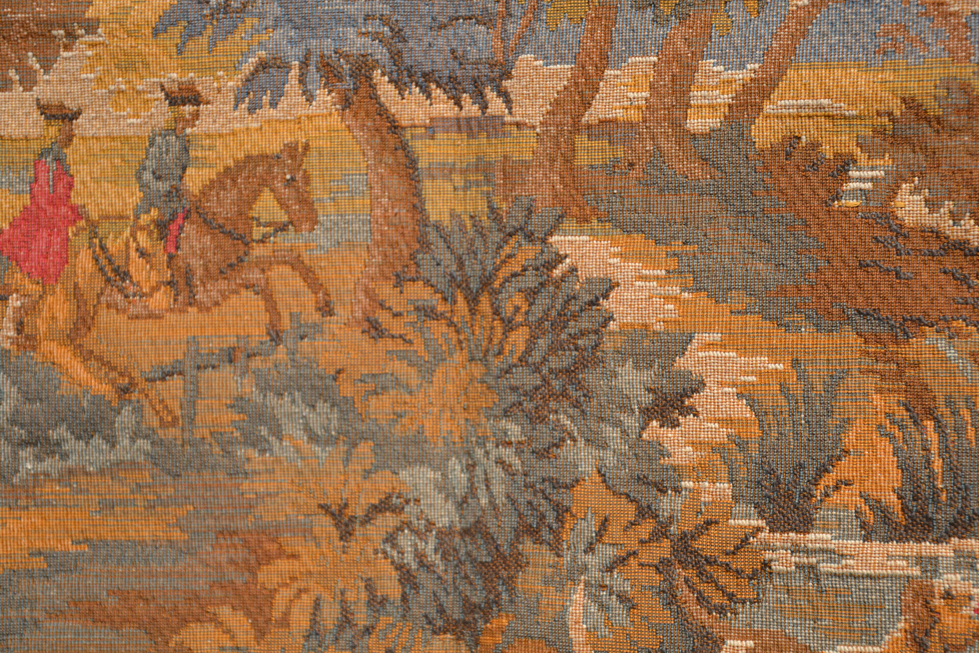 Tapisserie murale scène de chasse à courre