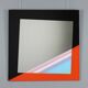 Eugenio Carmi decorative mirror Acerbis screen-printed vintage design 1970s