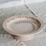 Antique Longwy compote in pink earthenware - Betty series - Art Deco design