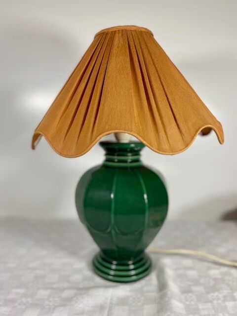 English green vintage lamp