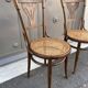Pair of curved wooden bistro chairs