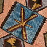 Grand Tapis Kilim Vintage Long & Large, Motifs Tribaux Géométriques