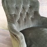 Velvet toad armchair