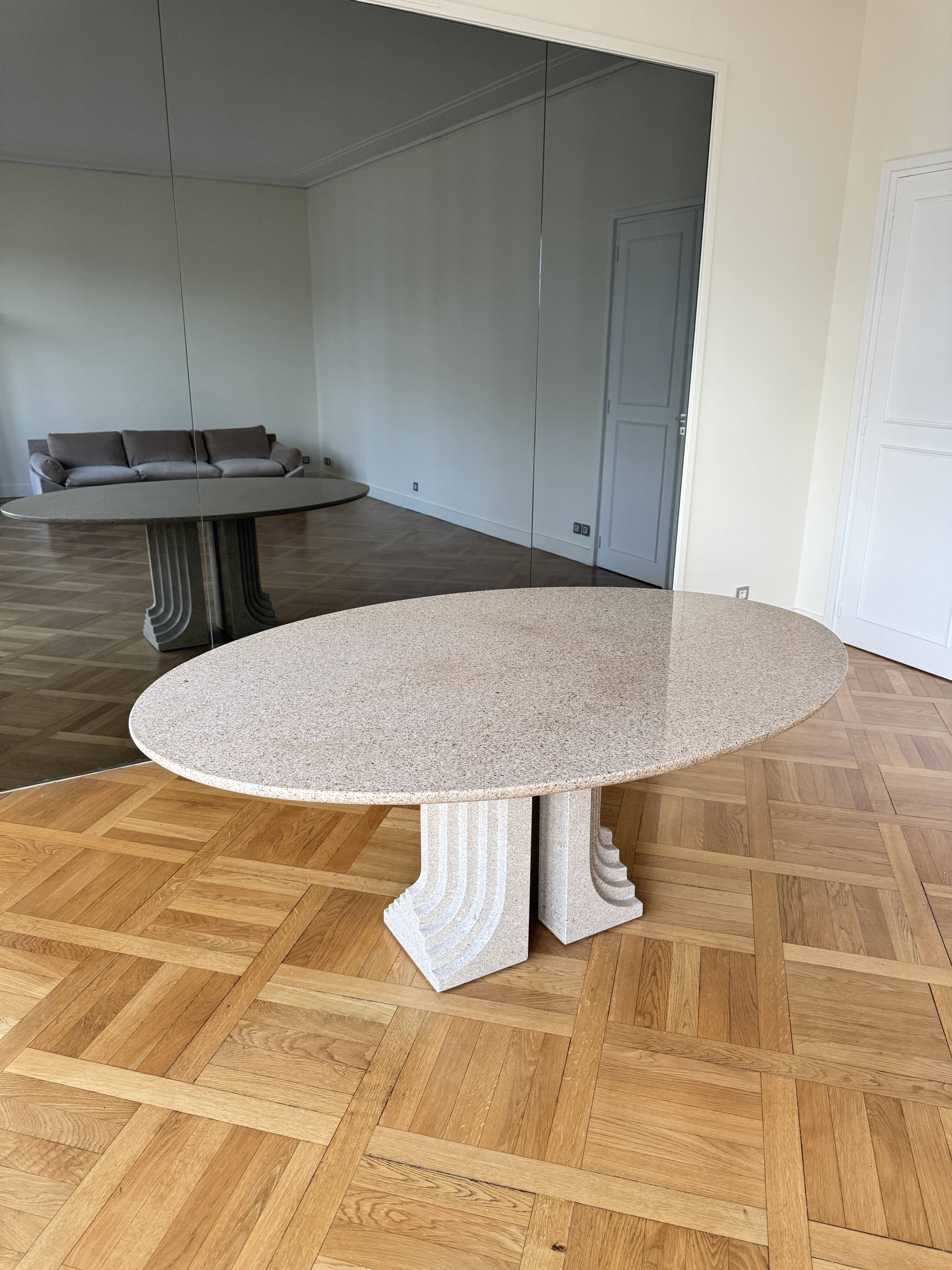 Table Granit Terrazzo, Plateau Oval