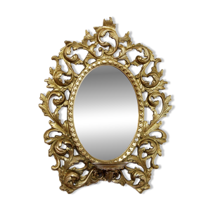 Miroir bougeoir floral