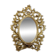 Brass floral candle holder mirror