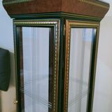 Wooden showcase and gilded motifs 1970