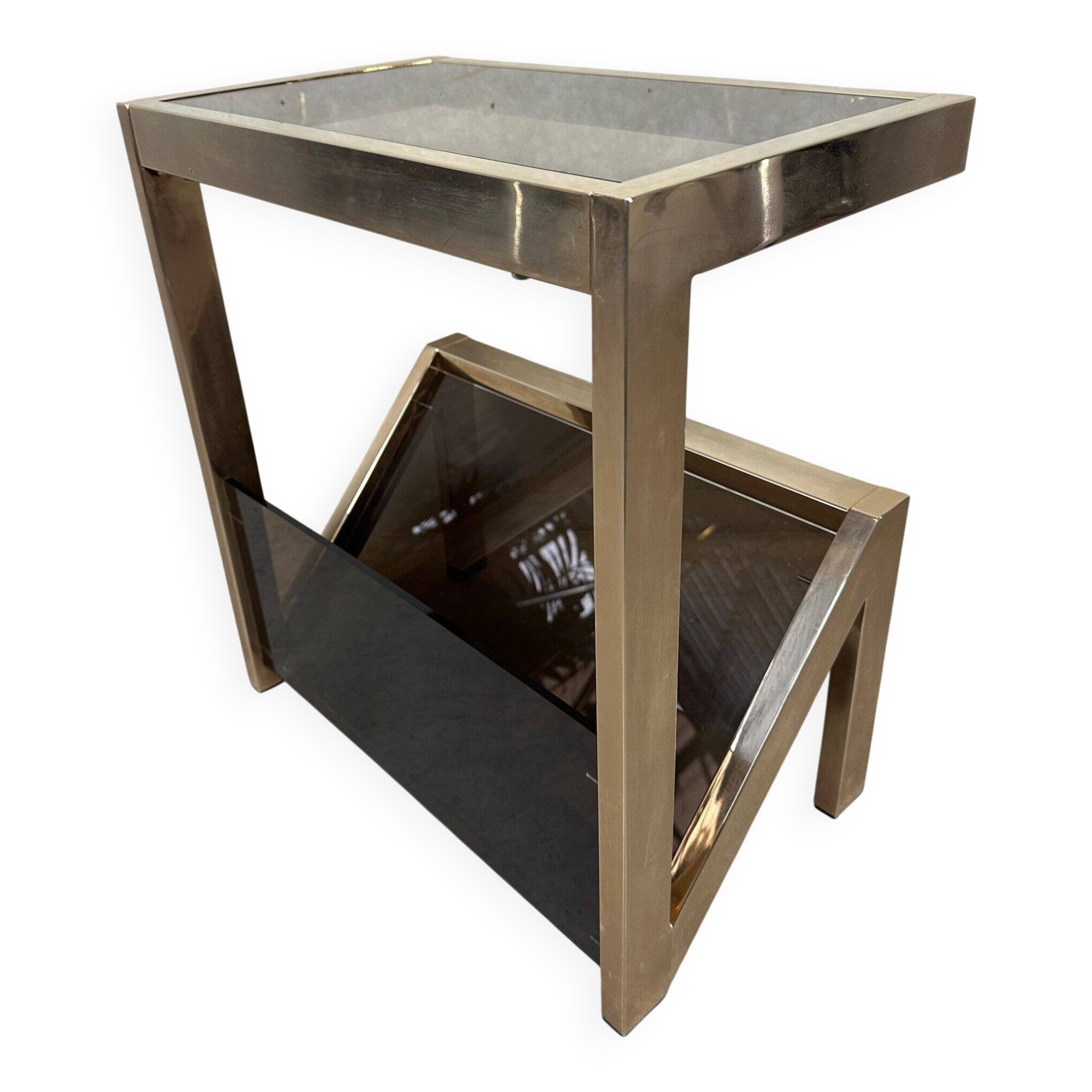 Vintage side table / magazine rack – Belgochrom
