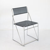 Vintage X-Line chair in enamelled and chromed metal by N.J. Haugesen for Bent Krogh