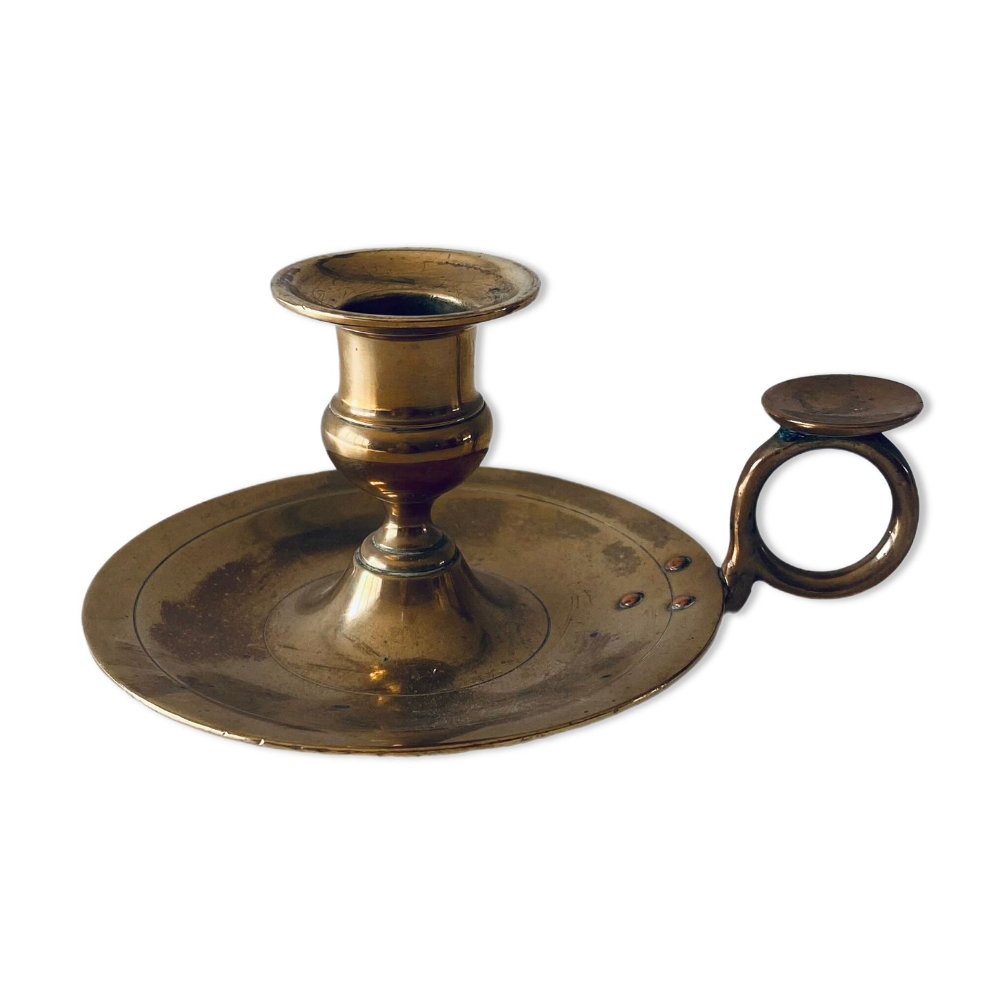 Old candle holder with handle
