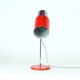 Lampe de table en chrome et métal rouge, par Josef Hurka pour Napako années 1960