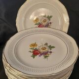 Set of 11 Ceranor St Amand Semi Vitrified Sapho plates