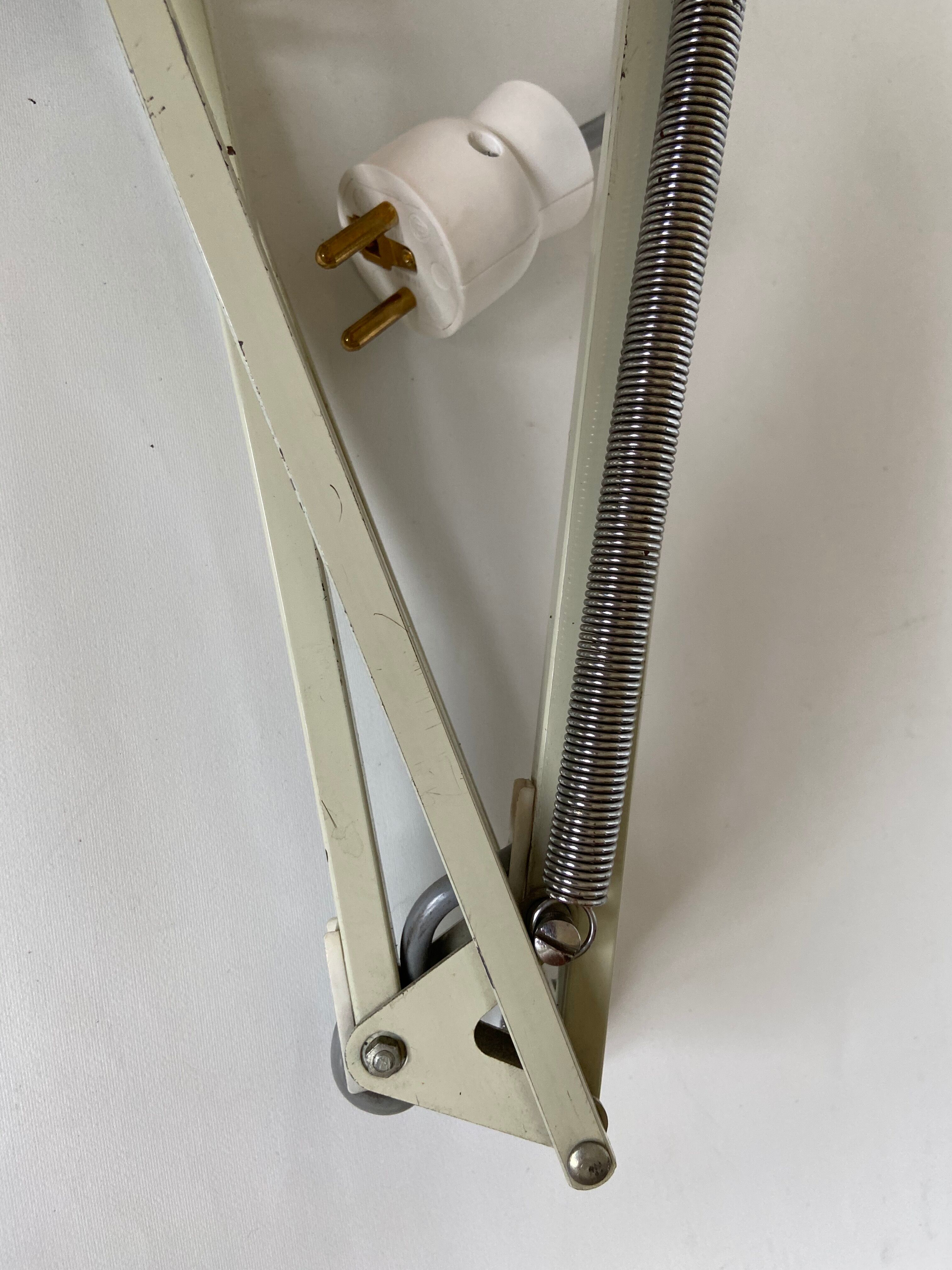 Luxo grey metal articulated lamp