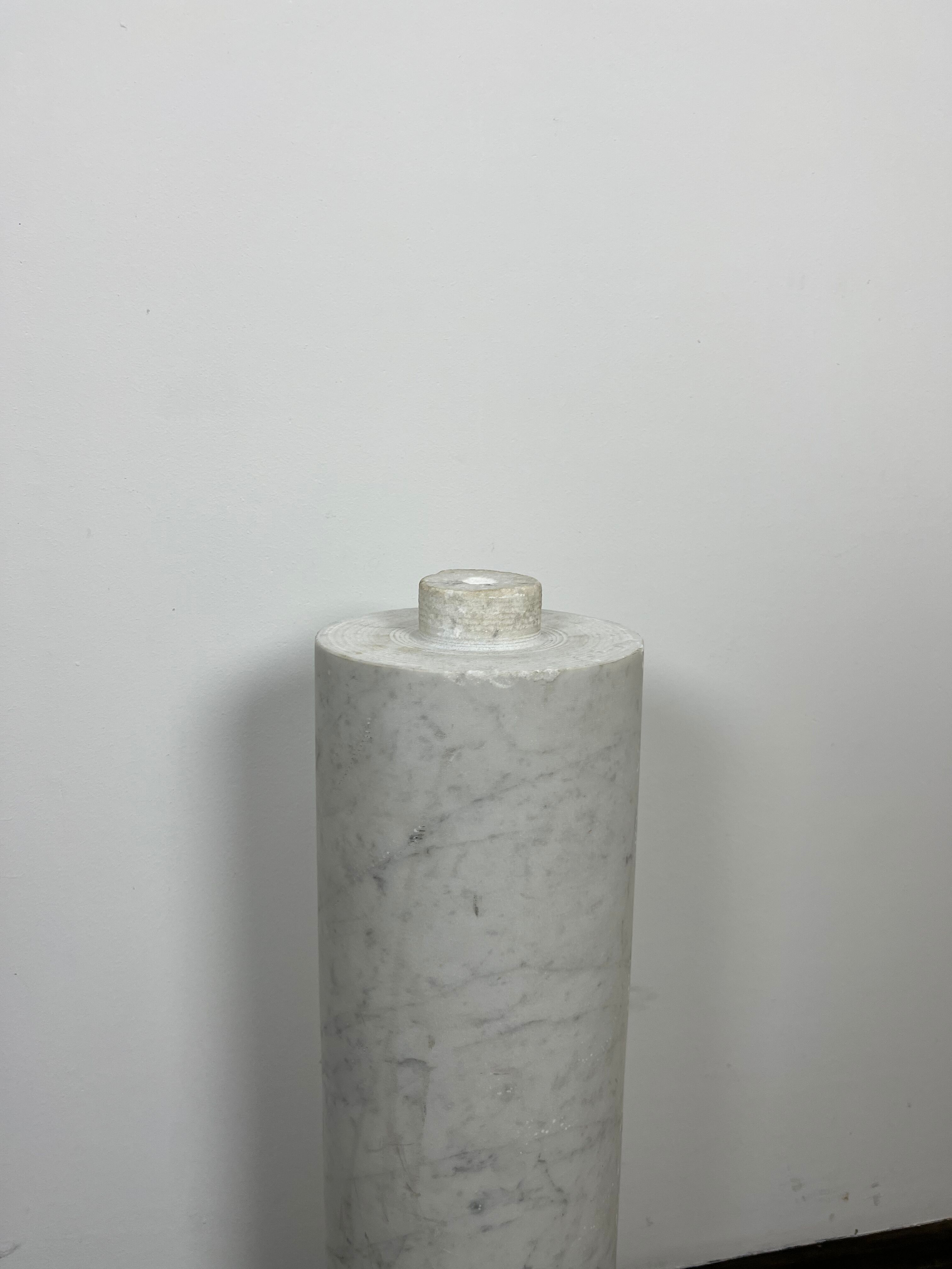 White marble column