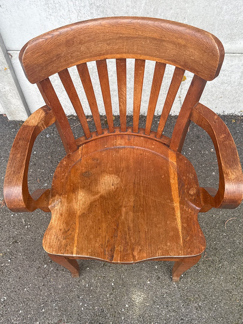 Office chair – vintage – solid wood – USA, circa 1900