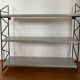 Vintage wood and metal shelf