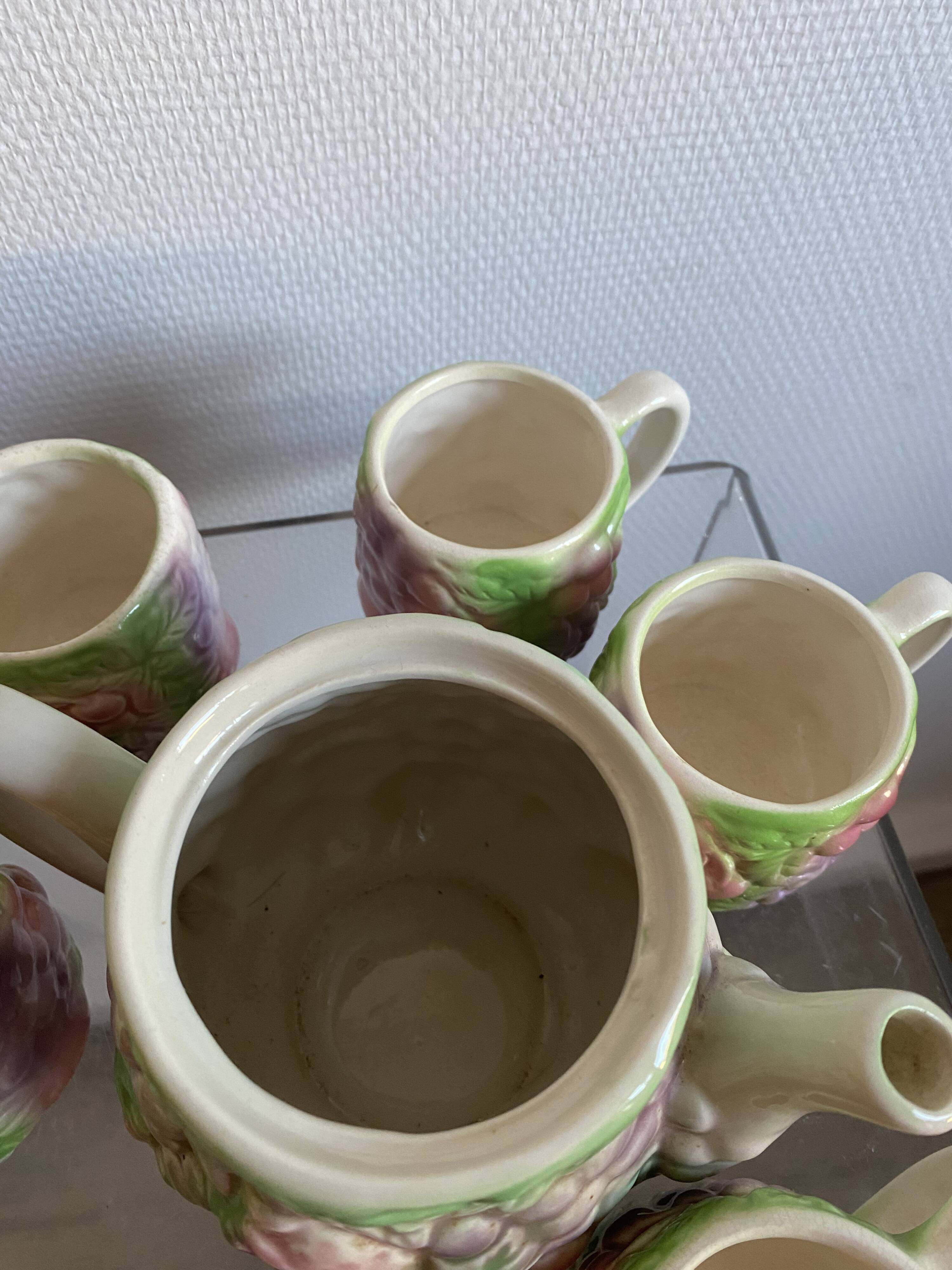 80s slip tea service