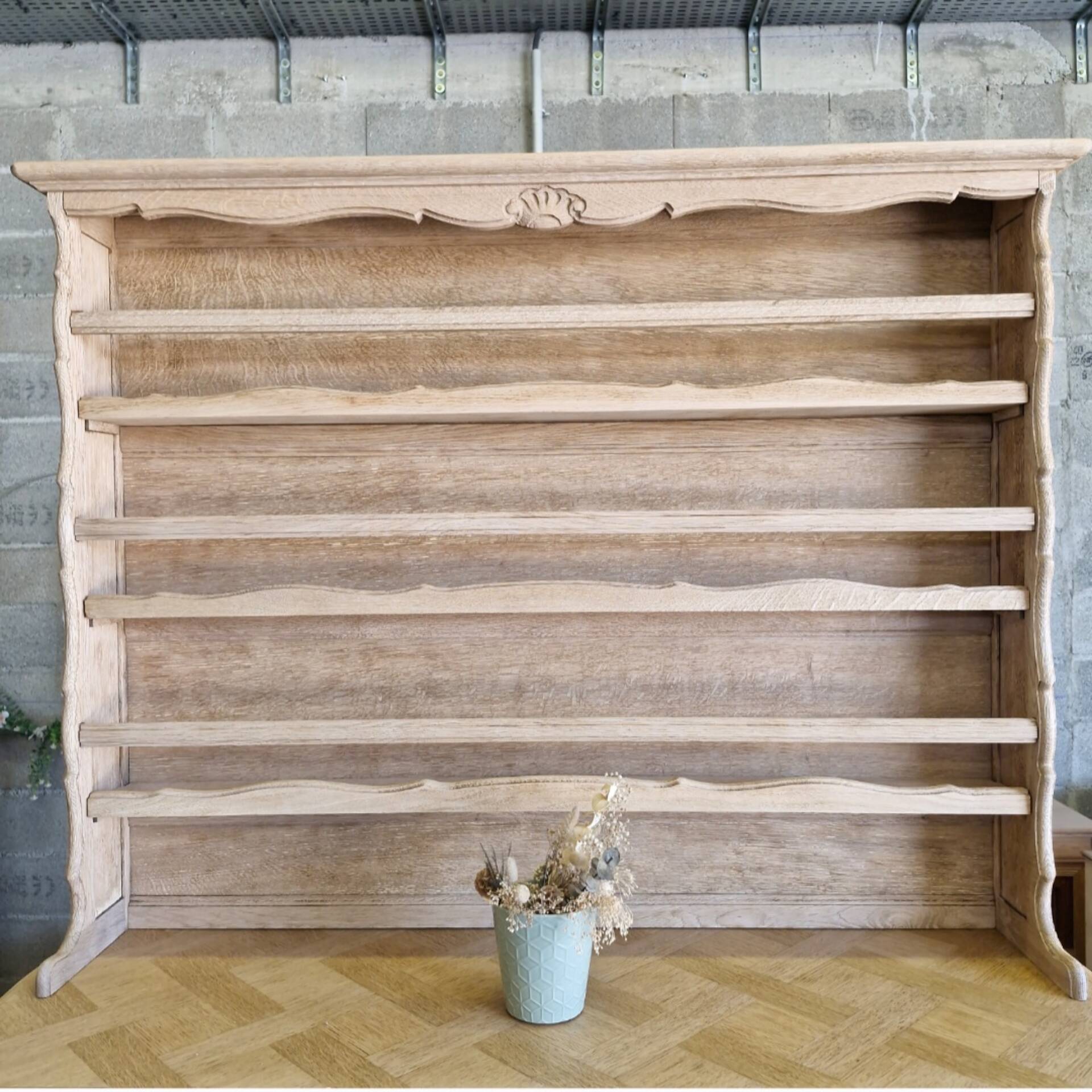 Oak sideboard fully sandblasted and varnished.
